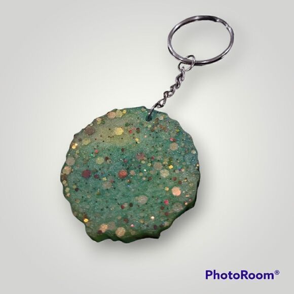 Bebe Rexha Green Glitter Keychain (Z158) - Picture 9 of 10